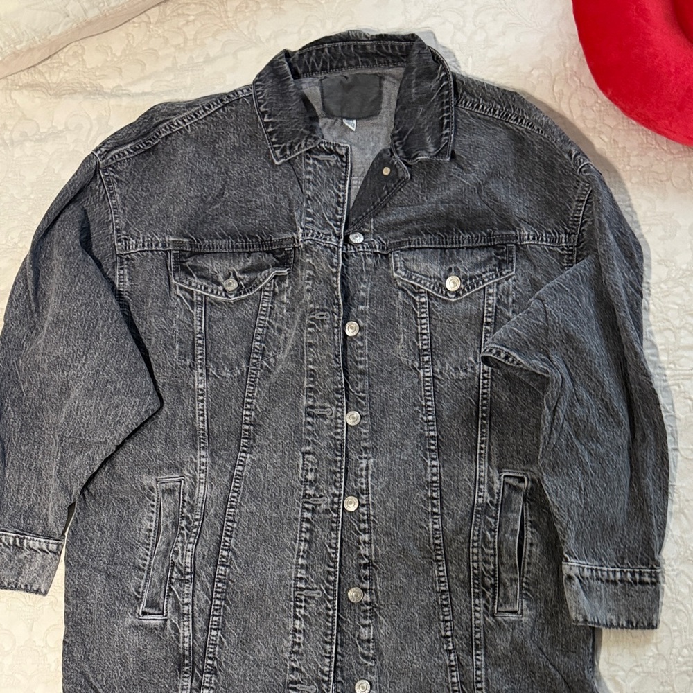 American Eagle Outfitters Black Jean Jacket
